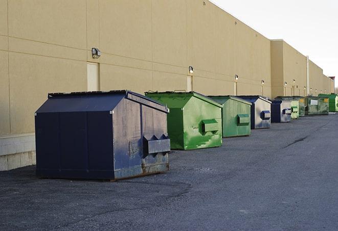 dumpsters arranged tidily on the construction site in Canyonville, OR